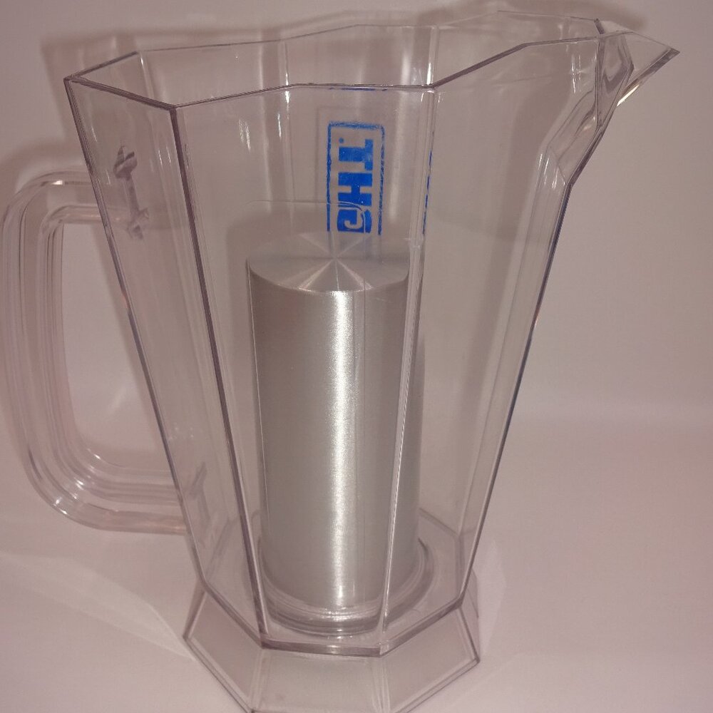 Bud Light Logo Plastic Polar Pitcher w/ Stainless Steel Ice Holder 60 Oz 9" USA - Picture 3 of 9